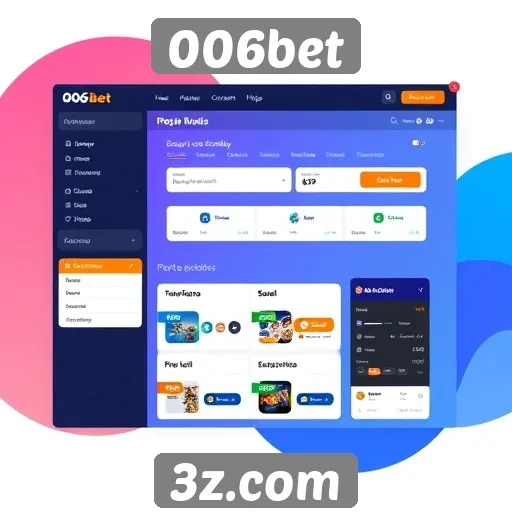 Interface do usuário no site 006bet é intuitiva